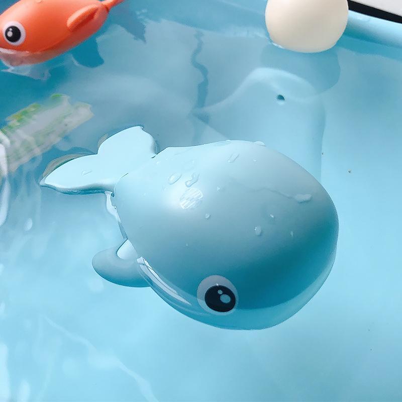 Gluschwein - Baby Bad Schildkröte Spielzeug Hellblau Wal