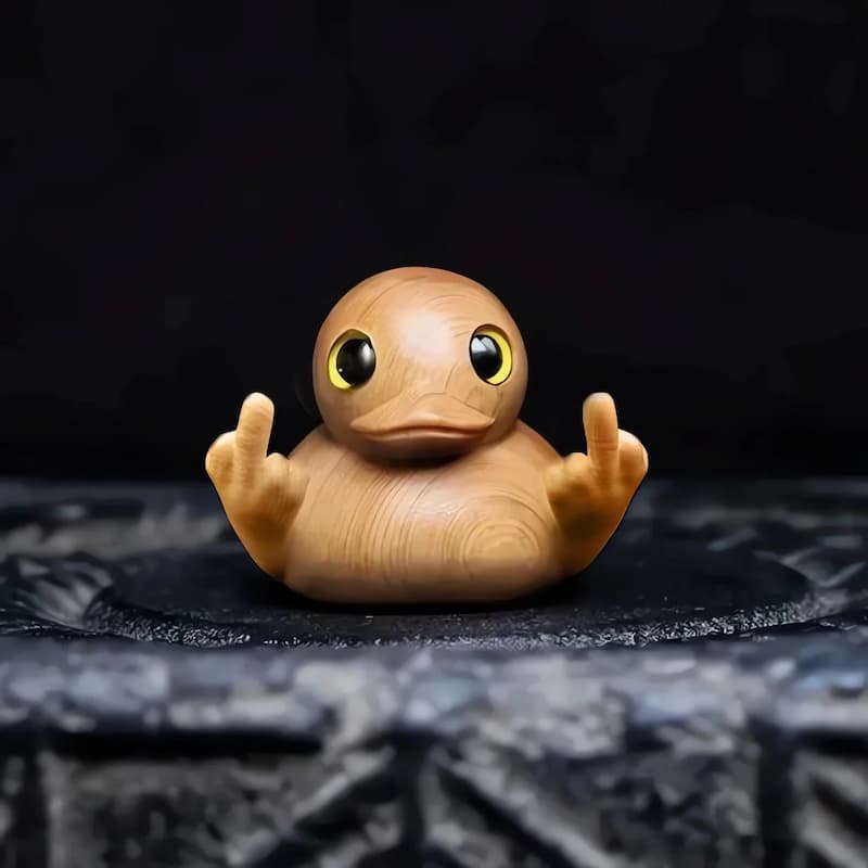 Gluschwein - RudeDuck - Mittelfinger-Holzent