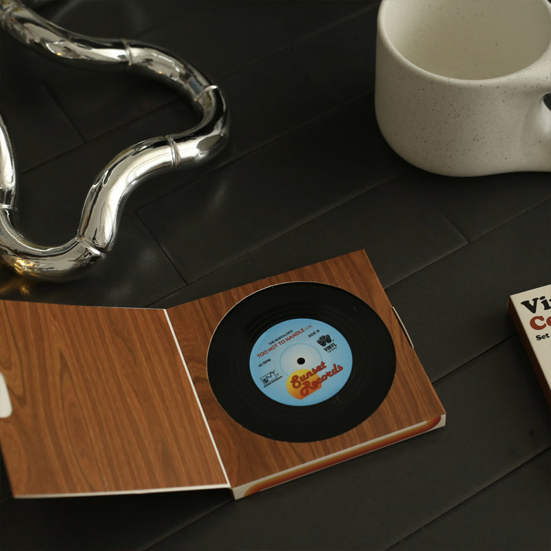 Gluschwein - Schallplatten-Untersetzer mit Vintage-Spielerhalter