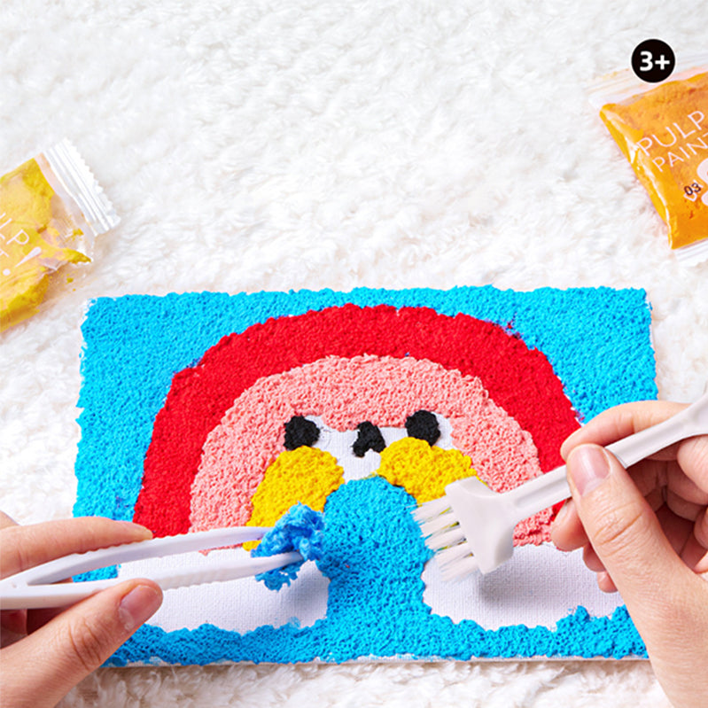 Gluschwein - Pulp Poking Texture Painting DIY handgemachtes Spielzeug