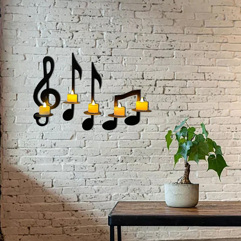 Gluschwein - 🔥Kerzenleuchter mit Musiknoten💡