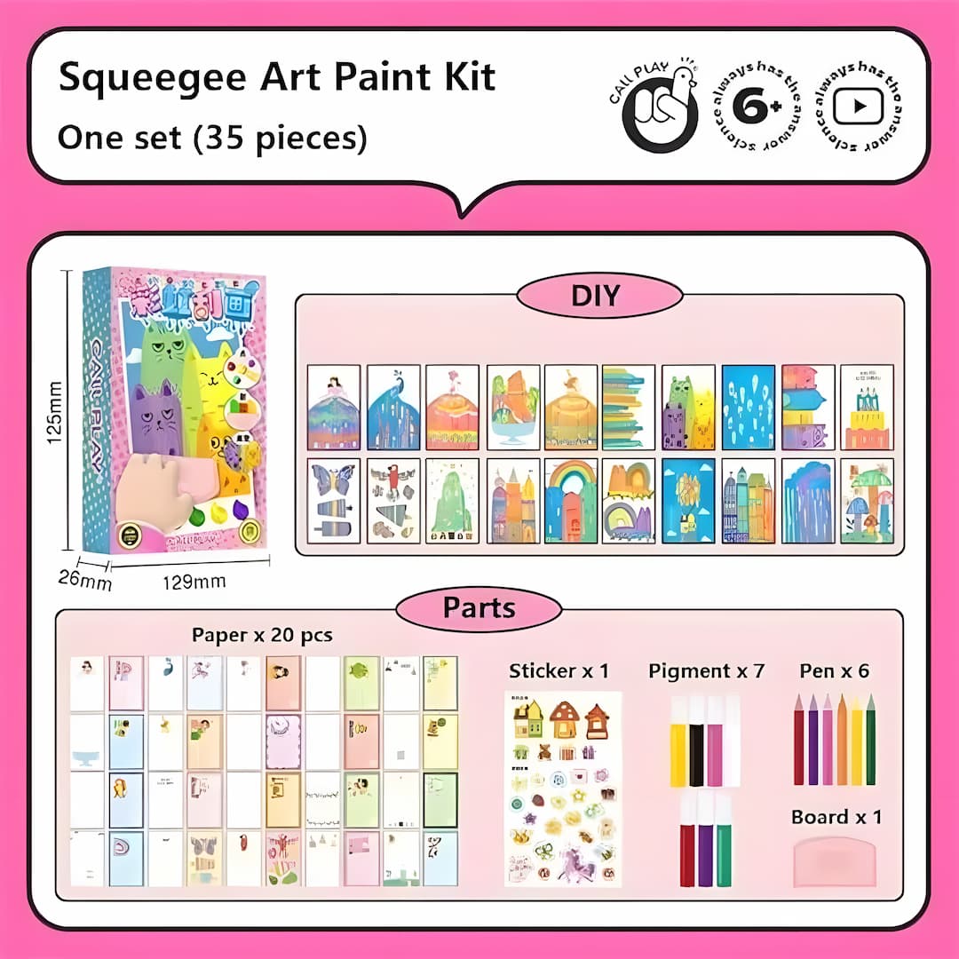 ColorSwipe -Kreatives Kinder Rakel-Malkit - Künstlerischen Spaß entfesseln!