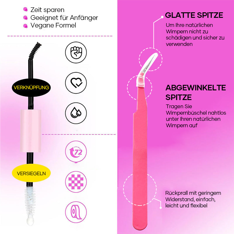 Gluschwein - Wiederverwendbares selbstklebendes Wimpernset