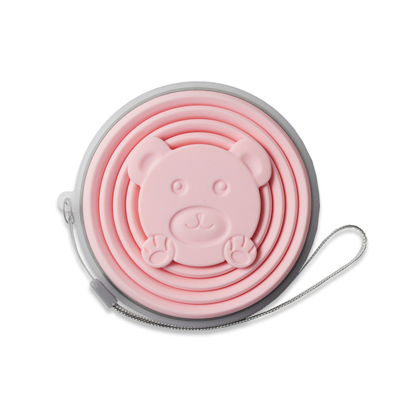 Gluschwein - Tragbarer Silikonbecher für die Reise Rosa