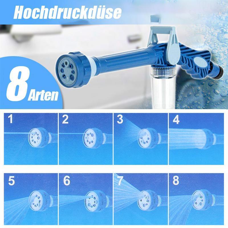 Gluschwein - Hochdruckdüse für Auto & Garten mit 8 verschiedene Bewässerungsformen