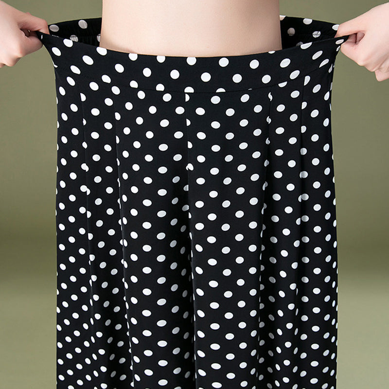 Gluschwein - Schwarze, gepunktete Chiffon-Culotte