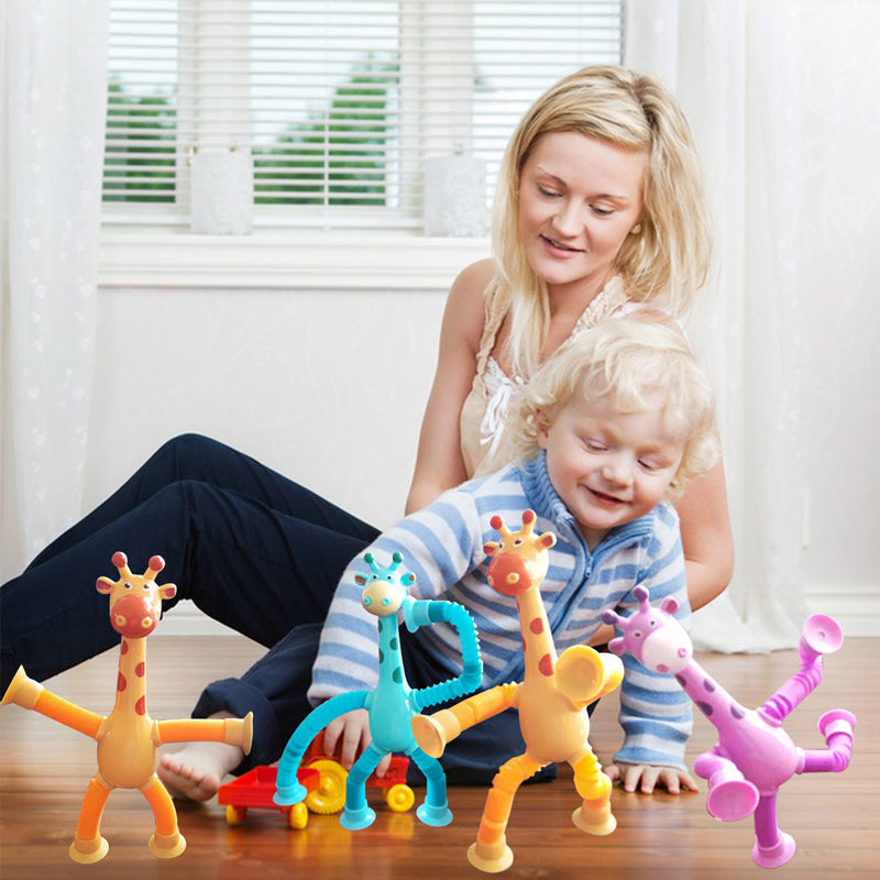 Gluschwein - Teleskop-Giraffenspielzeug mit Saugnapf