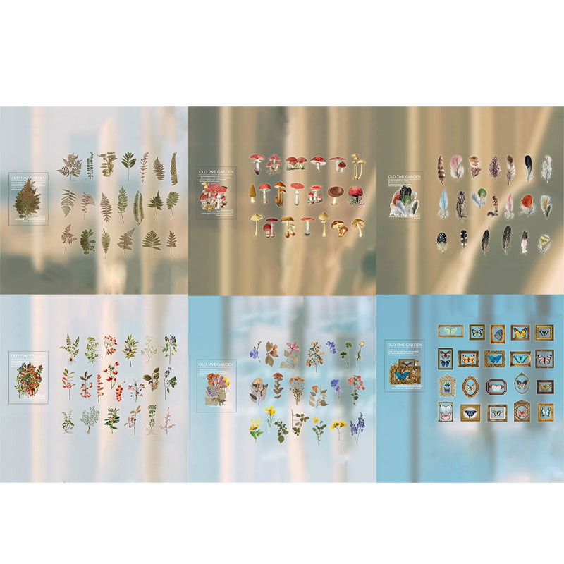 Gluschwein - PET-Aufkleber-Set der Memory Garden-Serie Set A+B+C+D+E+F