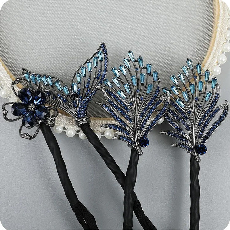 Gluschwein - Strass-Blumen-Haarspange