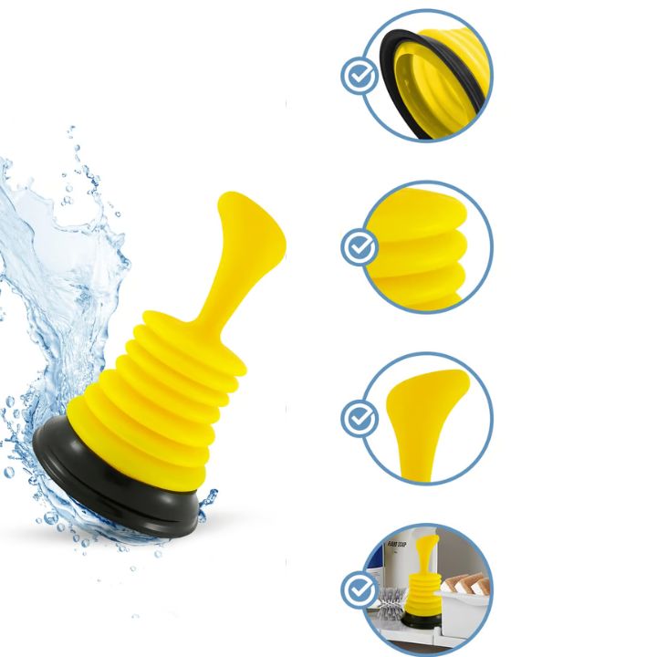 1+1 Gratuit | Déboucheur compact avec puissance d'aspiration – Convient pour la cuisine et la salle de bain