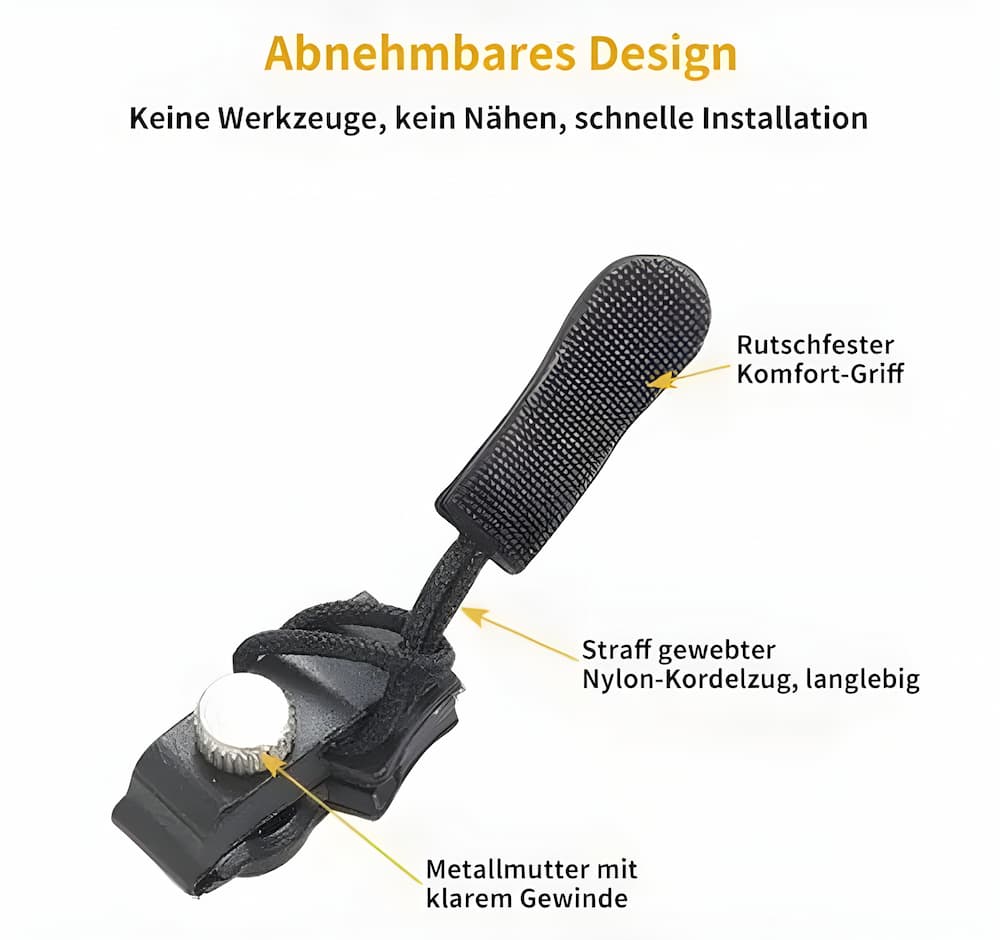 RepairZip - Reißverschluss-Schieber Reparaturset – Universell & langlebig aus Metall