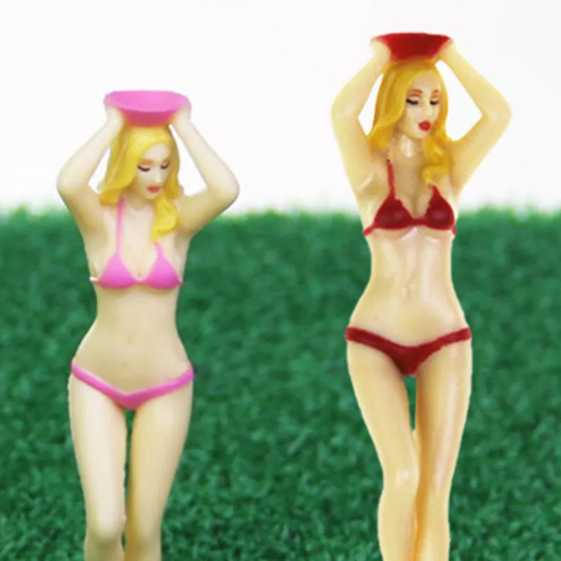 Gluschwein - Lustige Bikini-Mädchen Golf-Tee (6 Stück)
