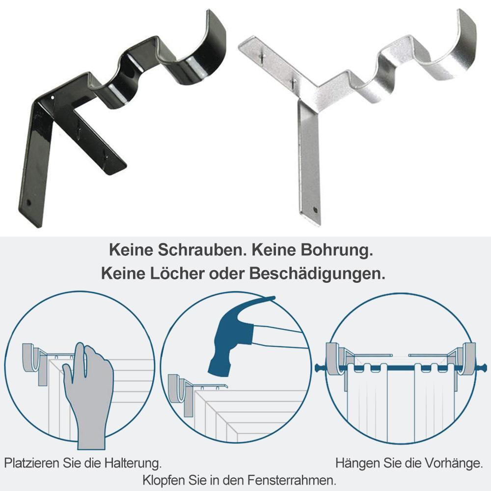 Gluschwein - Universal Vorhangstangen Halterungen 2 Stück