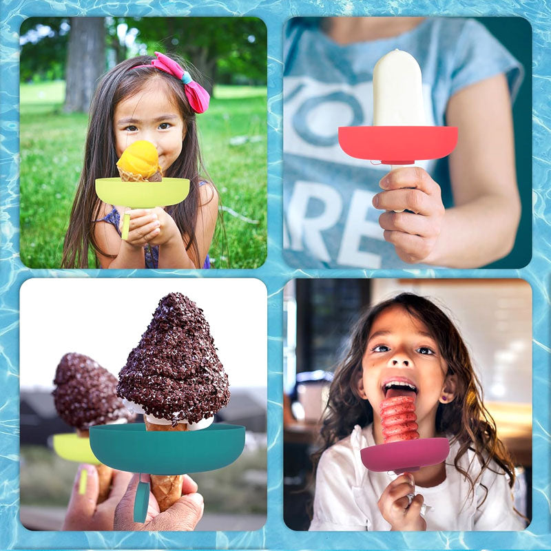 1+1 GRATUIT | Porte-glace en silicone – Protection anti-goutte pour glaces et cornets