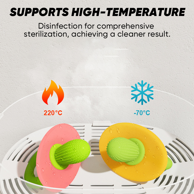 Anneau de dentition en silicone en forme de champignon