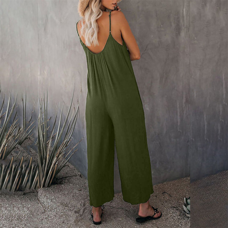 Gluschwein - Lockerer, dehnbarer Cami-Jumpsuit