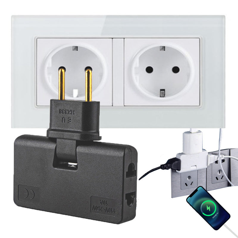 Gluschwein - 3 in 1 drehbarer Steckdosenkonverter