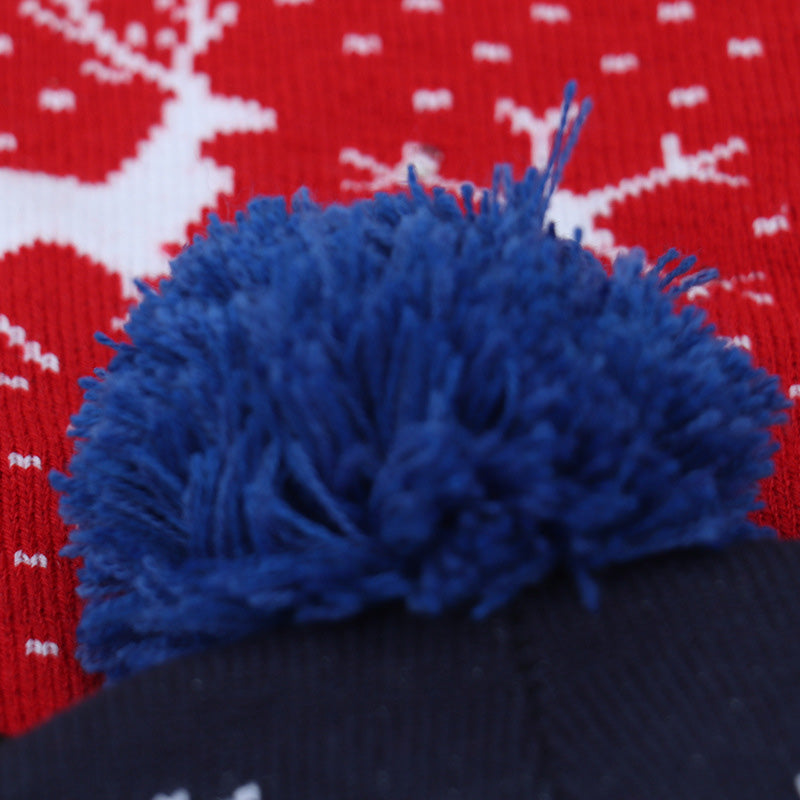 Gluschwein - Bunte leuchtende gestrickte Weihnachtsmütze