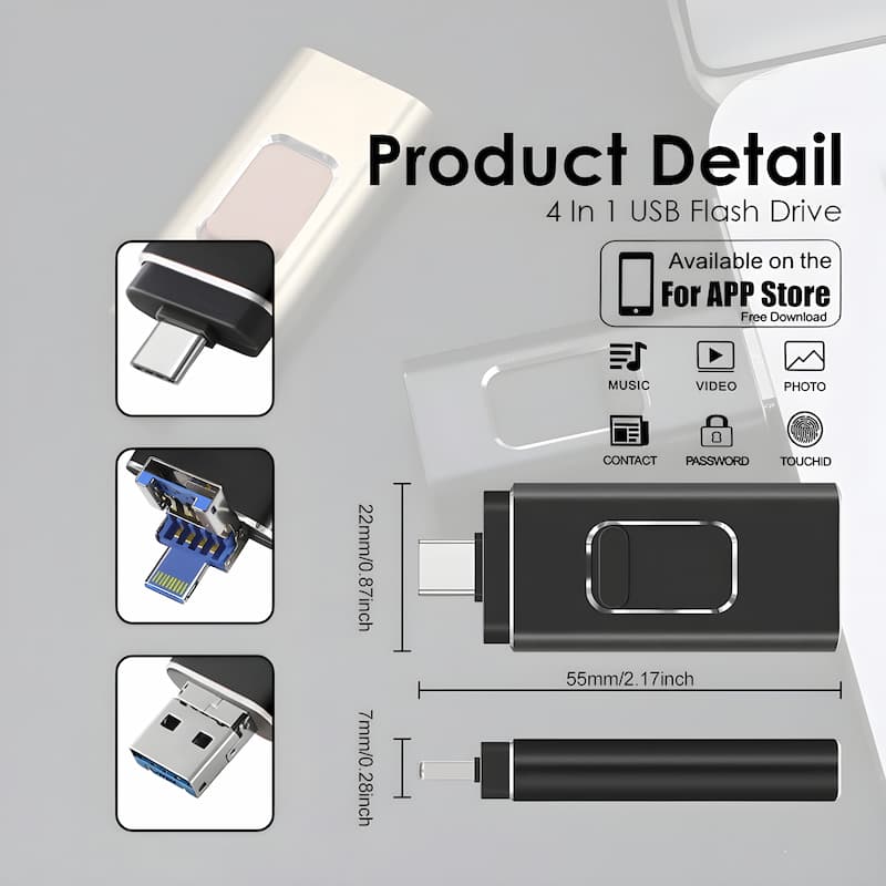 DunuraFlash - Ne manquez plus jamais d'espace de stockage ! Compatible avec tous les appareils !