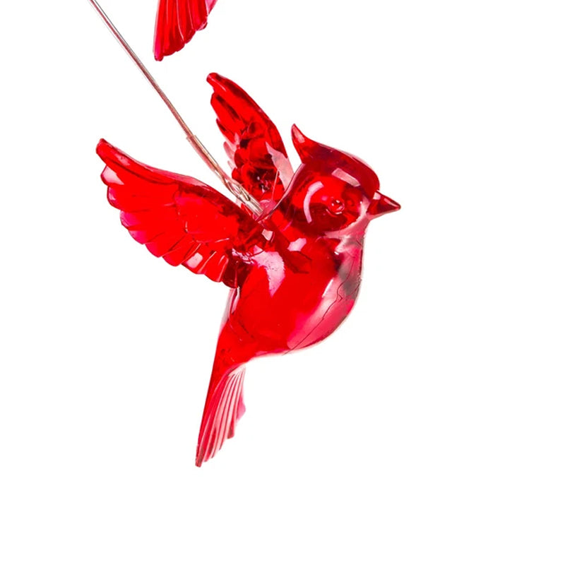 Gluschwein - Rotes Vogel-Windspiel-Licht