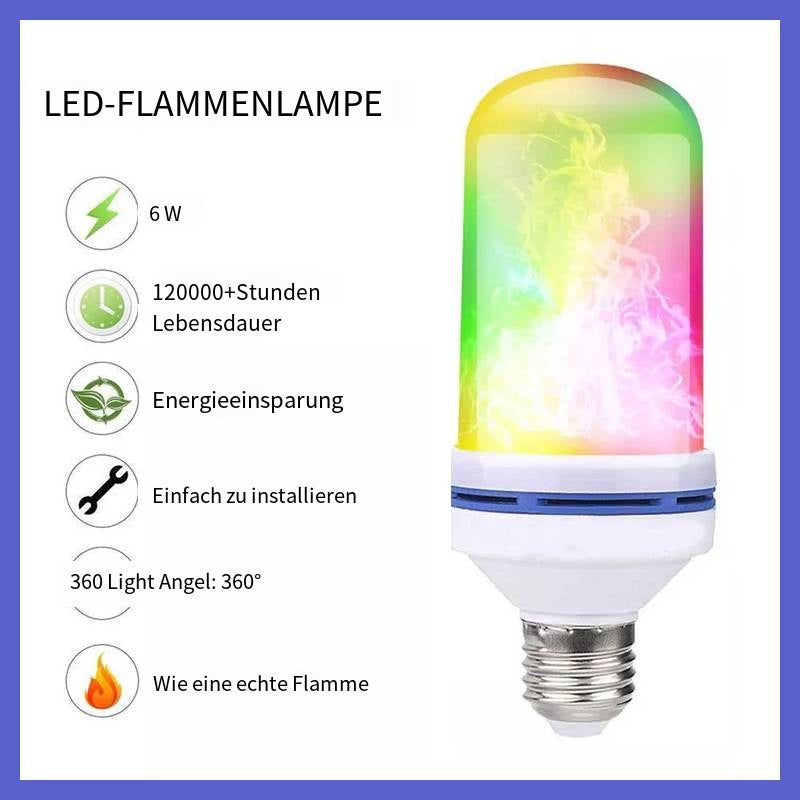 Gluschwein - LED-Flammen-Glühbirne mit Gravitationssensor-Effekt