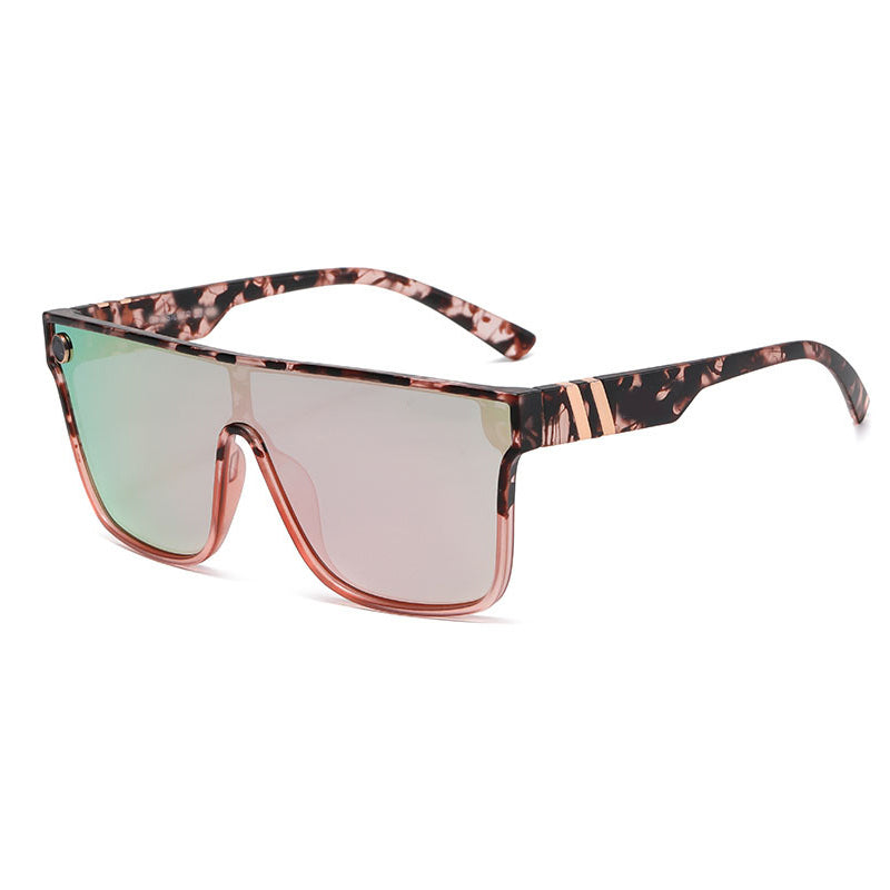 Gluschwein - Sonnenbrille mit flachem Oberteil und Schildpatt-Muster