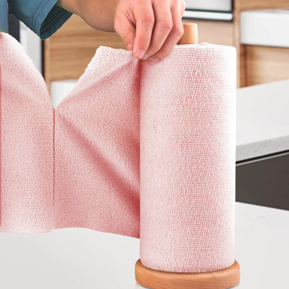 20 paños de microfibra reutilizables en rollo: sin pelusa, sin rayas y respetuosos con el medio ambiente.