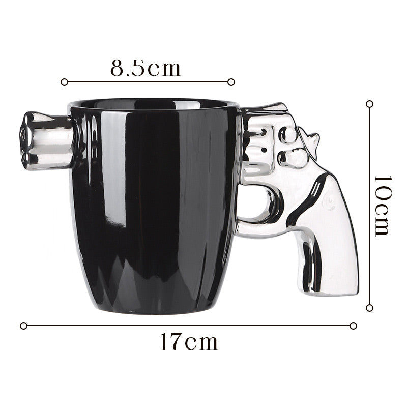 GunMug | Taza de café creativa y novedosa con empuñadura de revólver