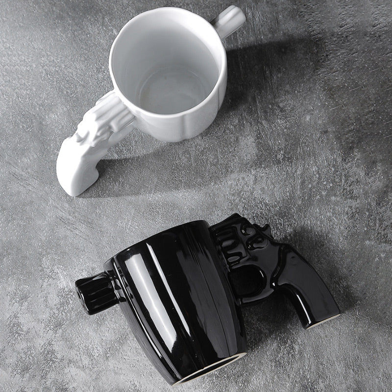 GunMug | Taza de café creativa y novedosa con empuñadura de revólver