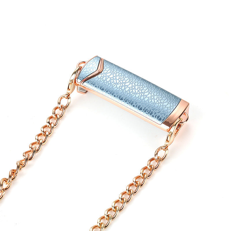 Gluschwein - Universelle Umhängekordel für Telefon Blau+Goldkette