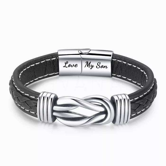 Gluschwein - Unendlichkeits-Design Herrenarmband aus Titanstahl LOVE MY SON