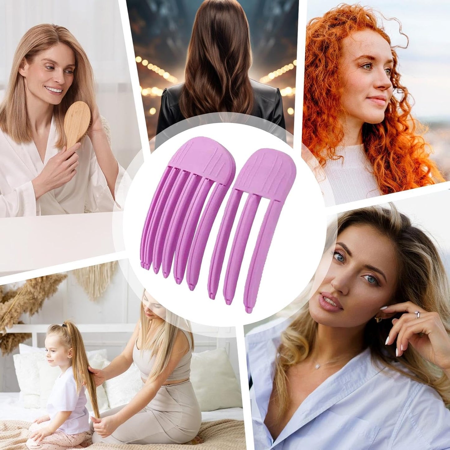 Volumen-Clip für Wurzeln - Haarwurzel-Puff-Clip | 3/6 Zähne Hochsitz Schädel-Top Fixierter Stirn-Haarnadel