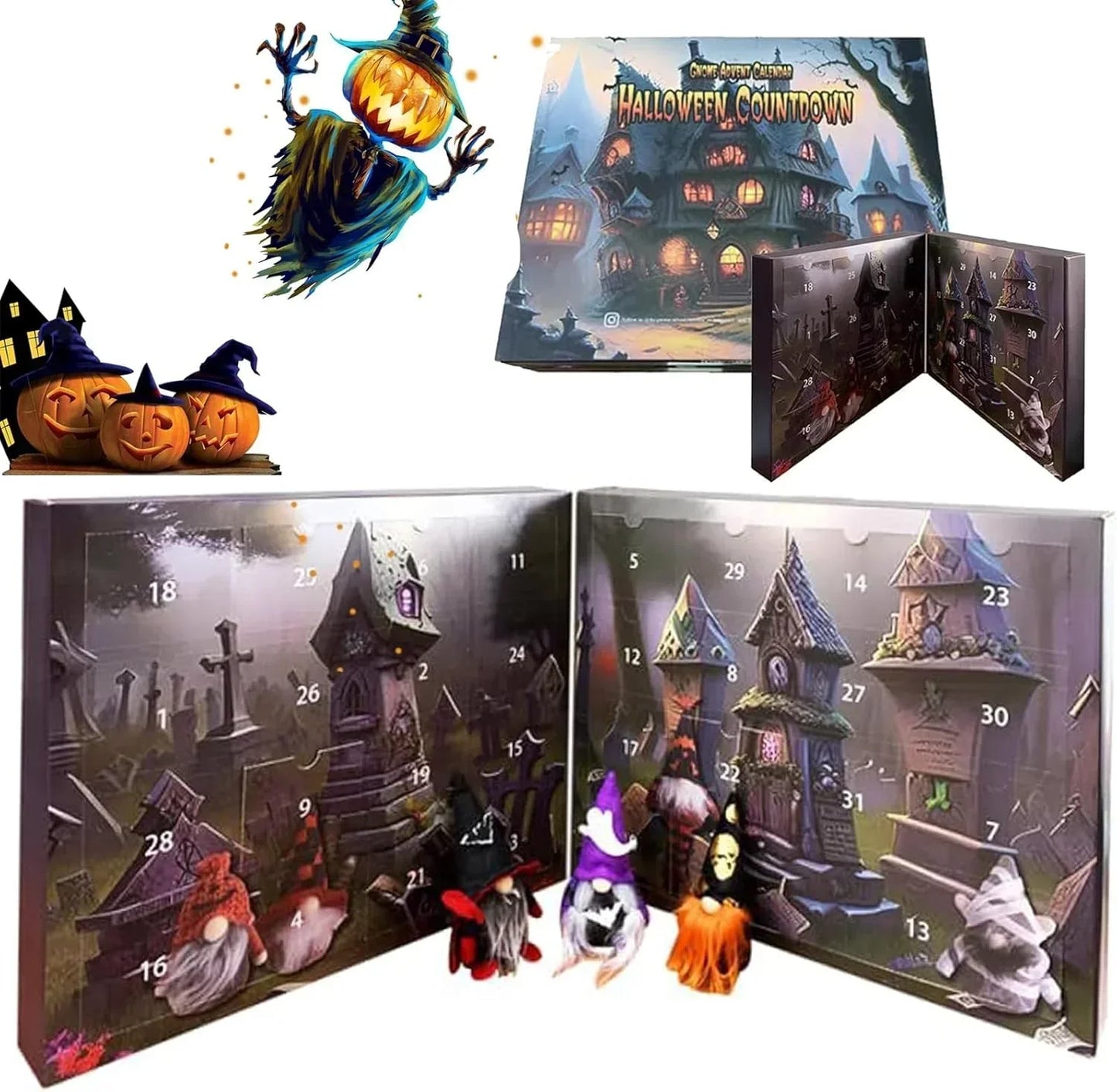Calendrier de l'Avent Gnome d'Halloween 2024