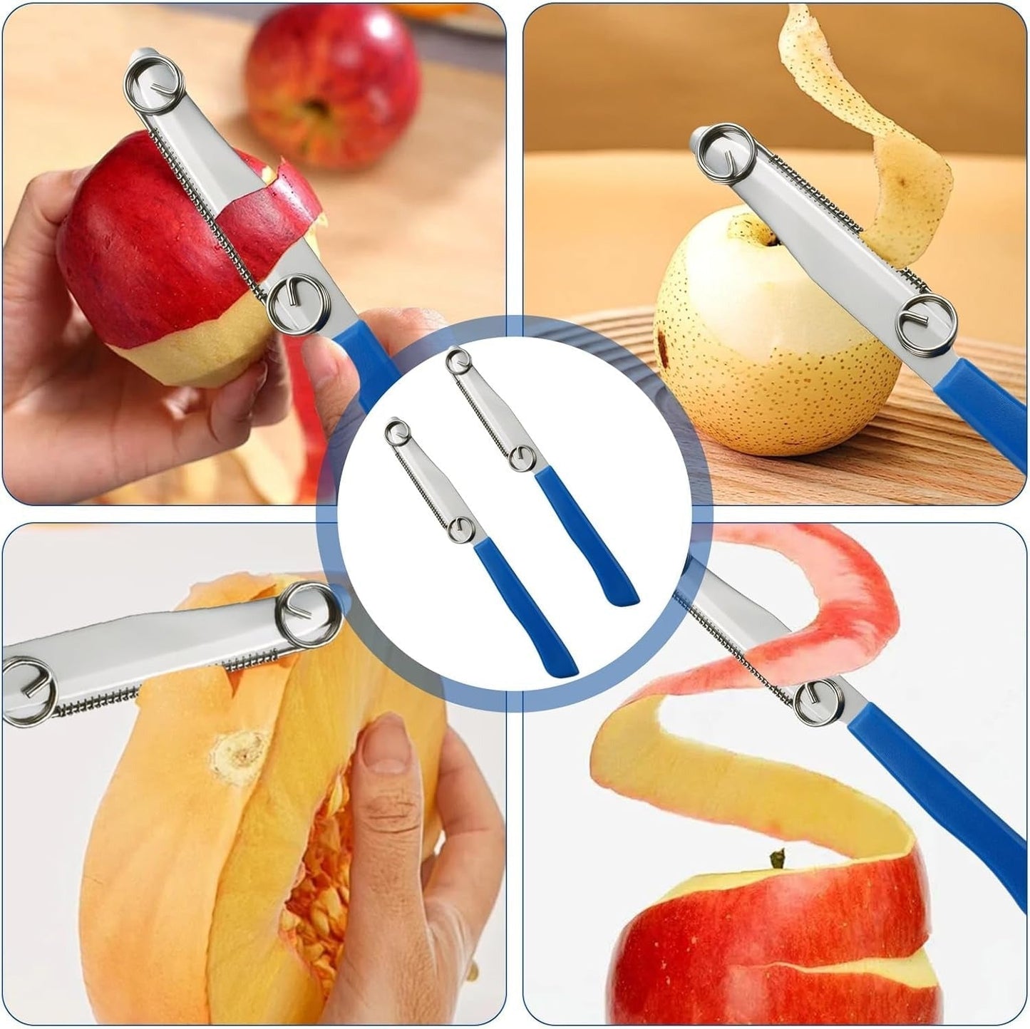 Ensemble de cuisine pratique 3 en 1 : éplucheur, coupe-spirale et presse-agrumes en un