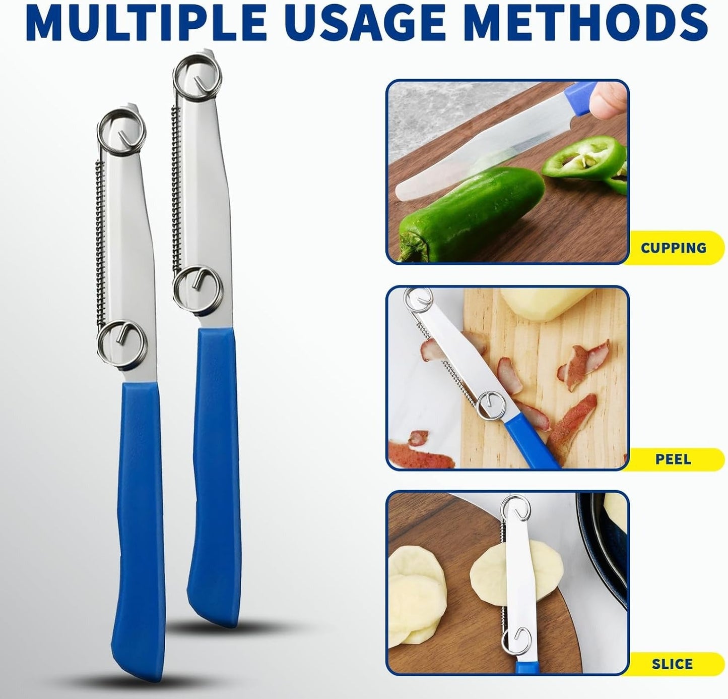 Ensemble de cuisine pratique 3 en 1 : éplucheur, coupe-spirale et presse-agrumes en un