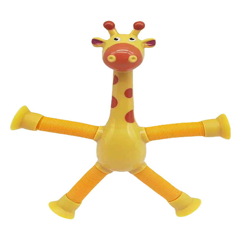 Gluschwein - Teleskop-Giraffenspielzeug mit Saugnapf Gelb