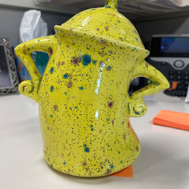 Gluschwein - Tasse mit Haltung gelb
