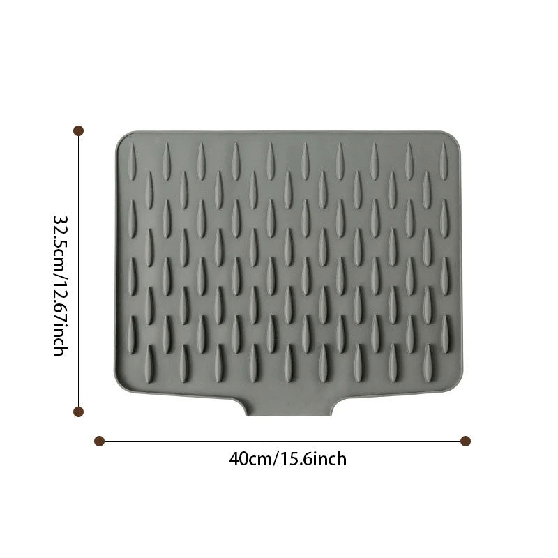 DrainMat - Silikon-Trocknungs- und Hitzeschutzmatte — Flexibel & BPA-frei