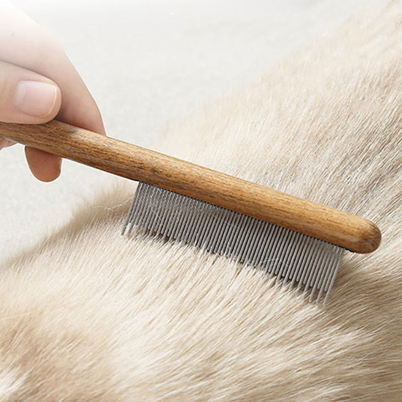 Gluschwein - Pet Knot Comb with Wooden Handle