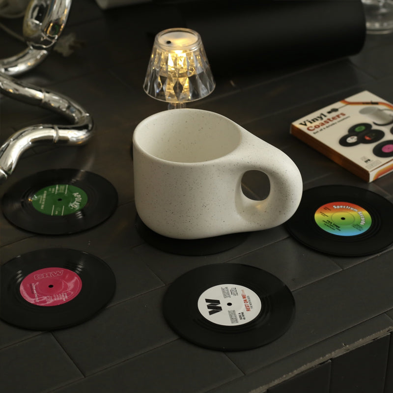 Gluschwein - Schallplatten-Untersetzer mit Vintage-Spielerhalter