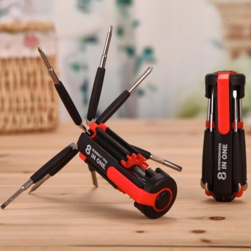 Gluschwein - 8-in-1-Schraubendreher mit LED-Taschenlampe