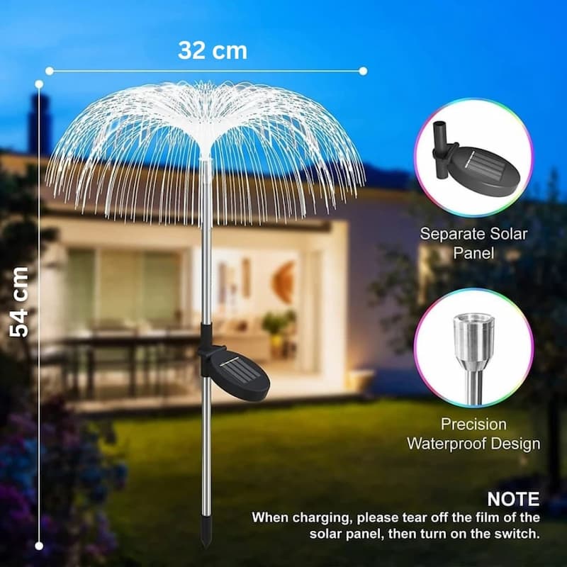 JespulaLight - Garten-Solar-Feuerwerkslampe – Leuchtet wie eine schwebende Qualle
