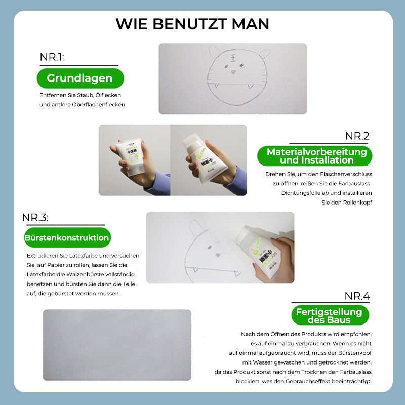 Gluschwein - Kleine rollende Latexfarbe für die Wand