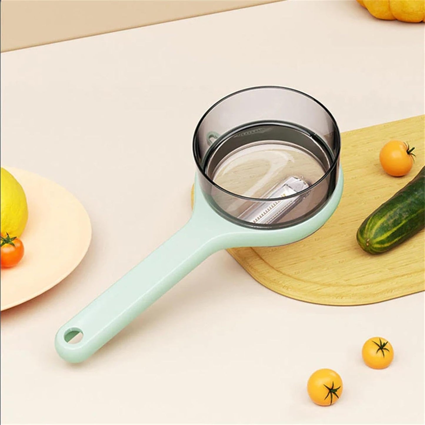 PeelCup - Éplucheur pratique avec bac de récupération – épluchage propre et sans gaspillage