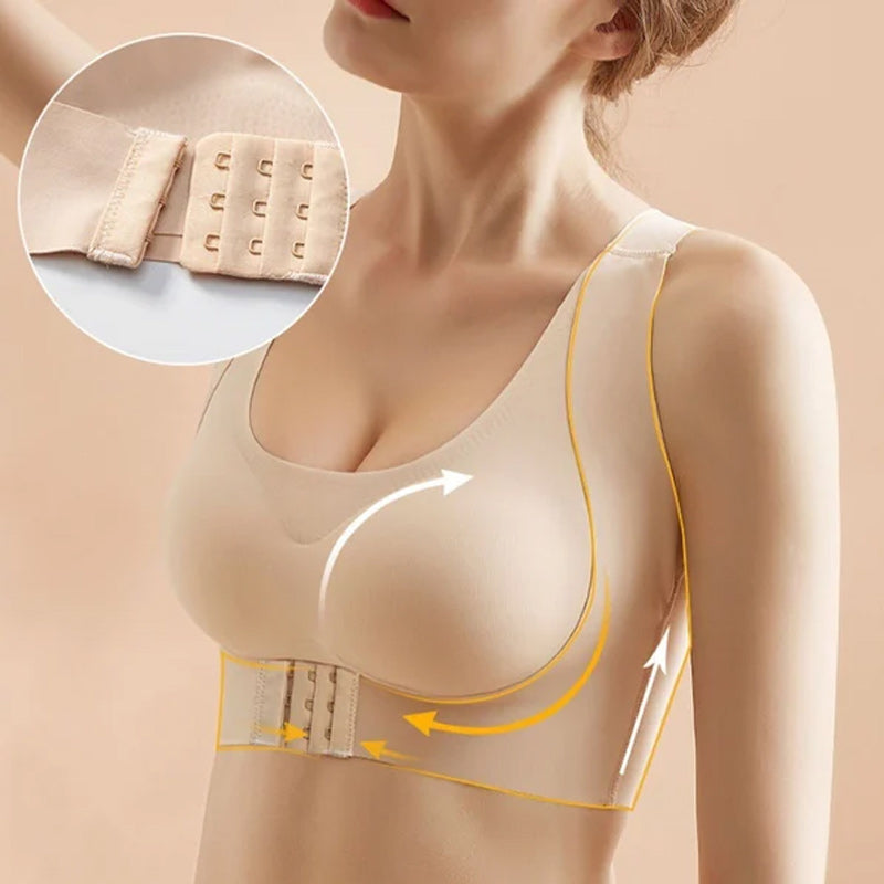 Gluschwein - Verstellbarer, nahtloser Push-Up-Tank-BH ohne Bügel mit Schnalle vorne