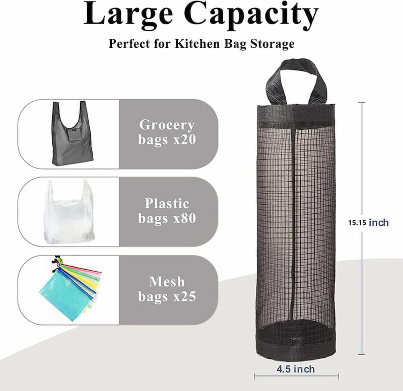 BagOrganizer - Hängender Netz-Organizer für Tüten – Plastiktüten ordentlich verstauen