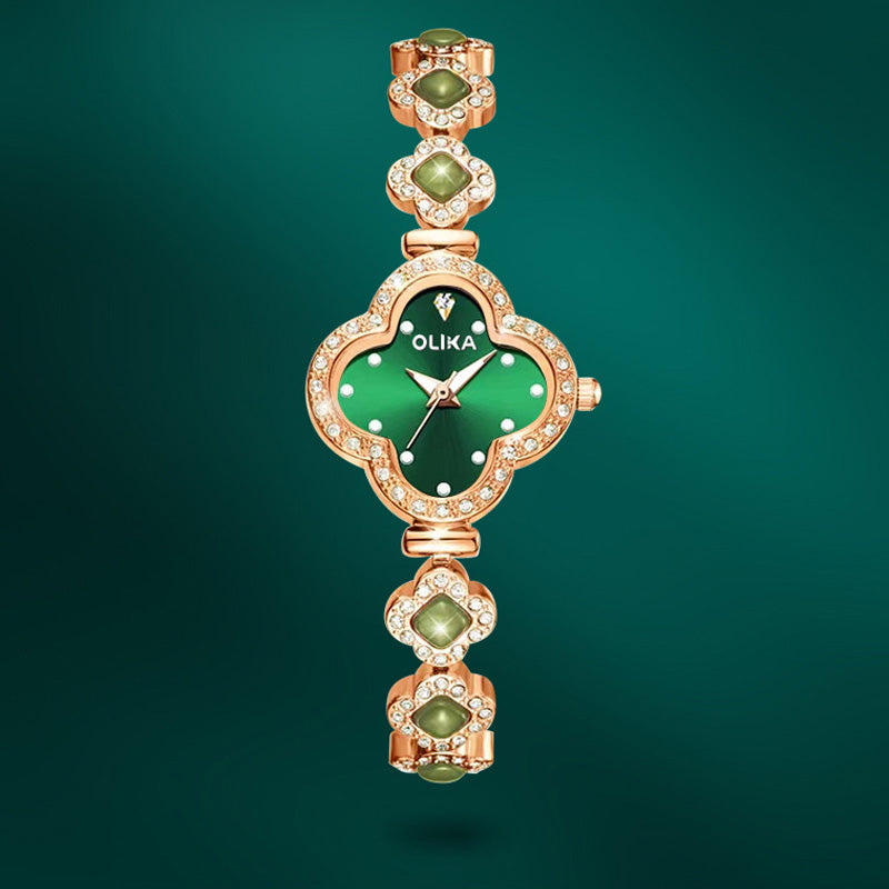 Gluschwein - Vierblättriges Kleeblatt-Armbanduhr für Damen