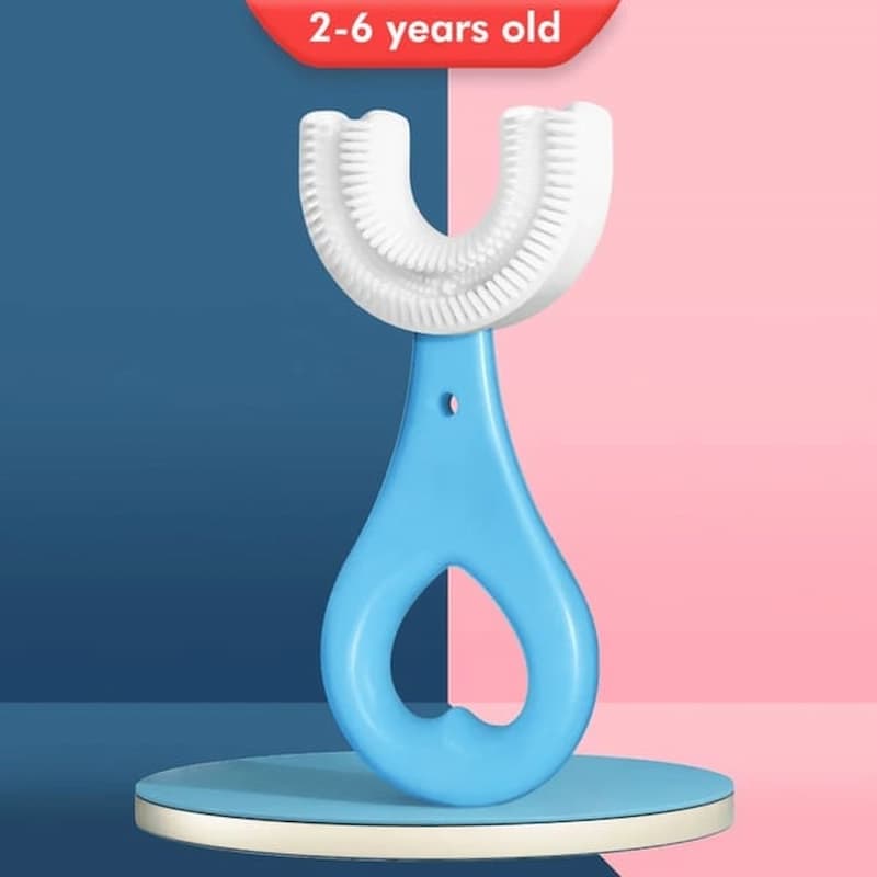 Brosse à dents en U - Brosse à dents pour enfants en forme de U - particulièrement sûre et douce pour les dents des enfants