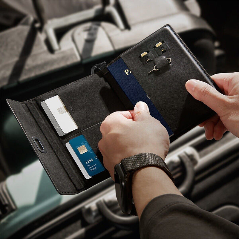 Porte-passeport court élégant, durable et multifonctionnel pour hommes