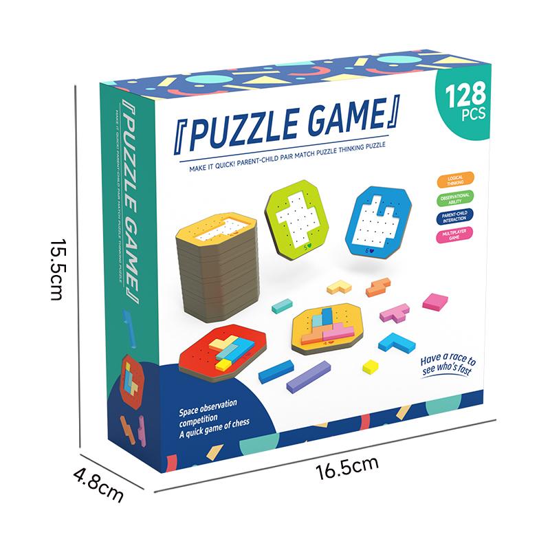 Shape Puzzles - Logik-Puzzlespiel mit 108 bunten Teilen und 20 Aufgabenkarten